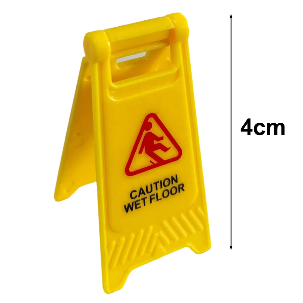 Mini Traffic Signs Construction party Street Signs Playset Traffic Cones Yellow Warning Sign Garbage Can Safety Education Toys