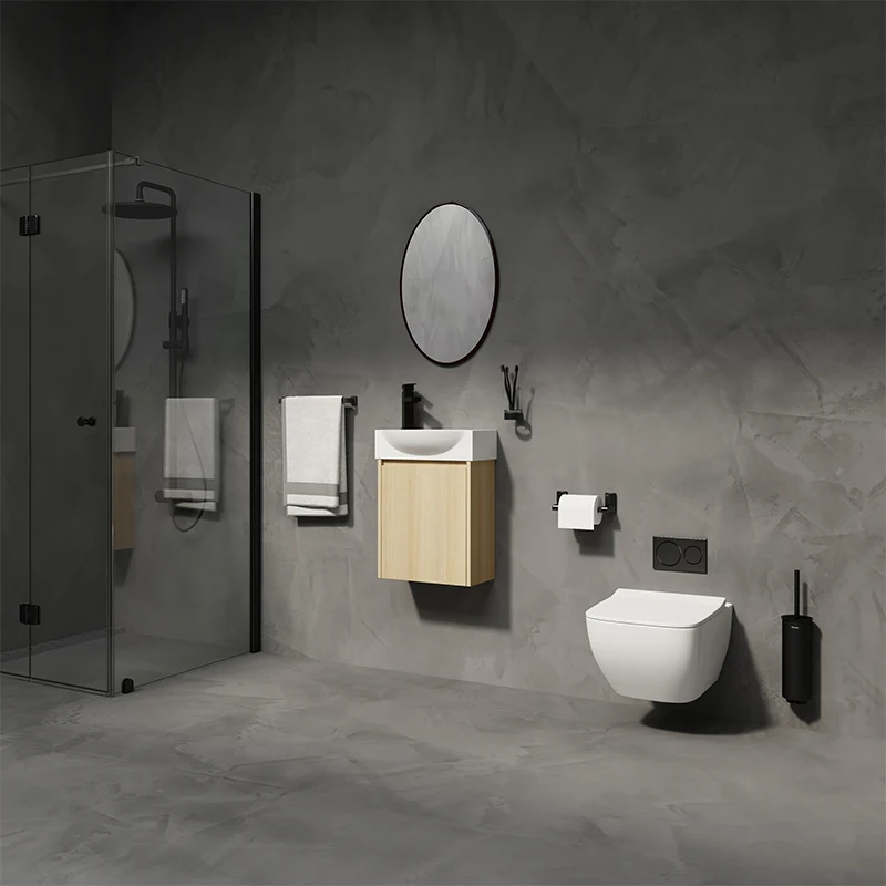 16 "Bathroom Vanity Sink Combo for Small Space, Modern Small Bathroom Vanity with Sink, Bathroom Sink Cabinet Set ,Oak