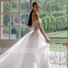 Modern Elegant Wedding Dresses Off The Shoulder Bridal Gowns With Detachable Train Lace Appliques Vestidos De Novia Customized 3