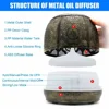 500ml Aroma Diffuser Bronze Metal Aromatherapy Diffuser for Essential Oil 7 Color Fragrance Lamp Humidifier for Baby Office Home 5