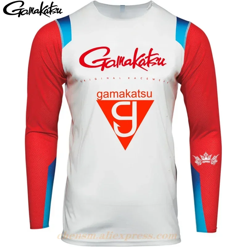 Gamakatsu 2025 전문 낚시 안티 uv 선 스크린 태양 보호 유니폼 낚시 셔츠 통기성 빠른 건조 낚시 의류