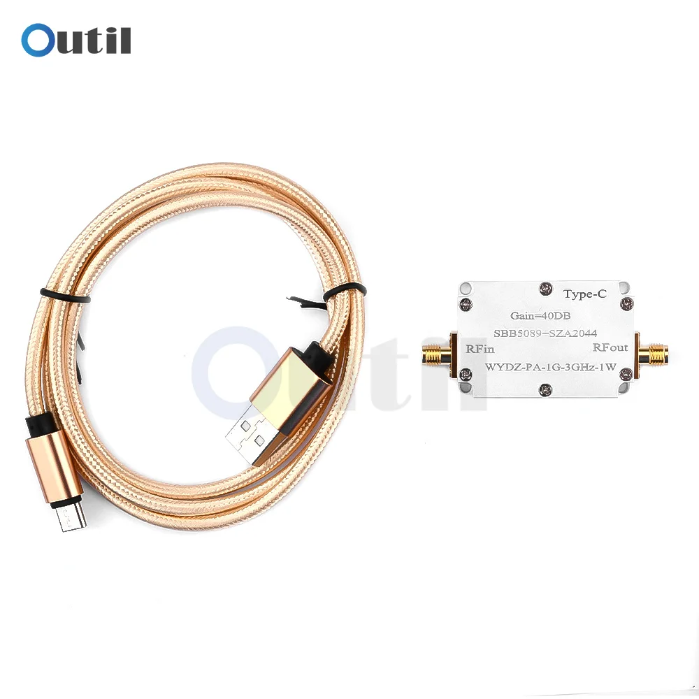 

SBB5089+SZA2044 2.4GHz 1W Microwave Unidirectional Power Amplifier Board 30dBm RF 1G-3GHz Power Amplifier with Type-C cable