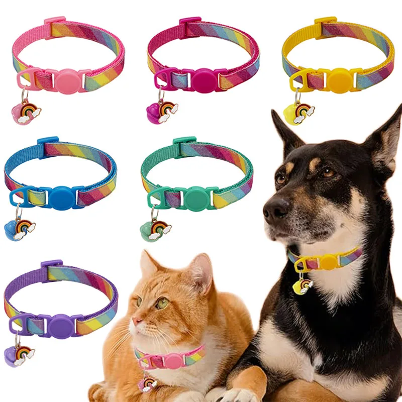 CuteCatCollarsWithBellPersonalizedCatCollarSafetyBreakaway