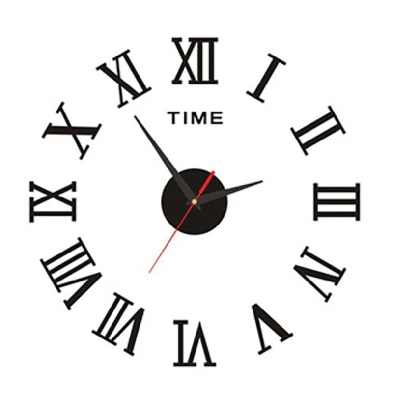 Modern Design DIY Large Decorative 3D Wall Clocks Reloj Pared Adhesivo  Roman Numerals Mirror Big Clocks Stickers Watches - AliExpress