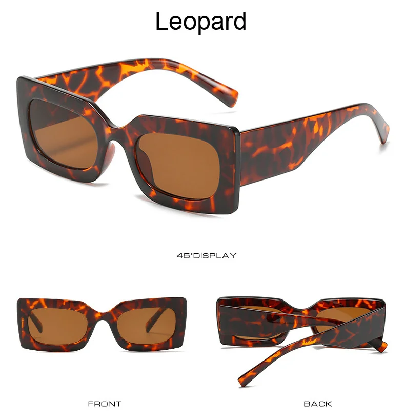 Vintage rektangulära solglasögon för dam mode designer_voghion.com