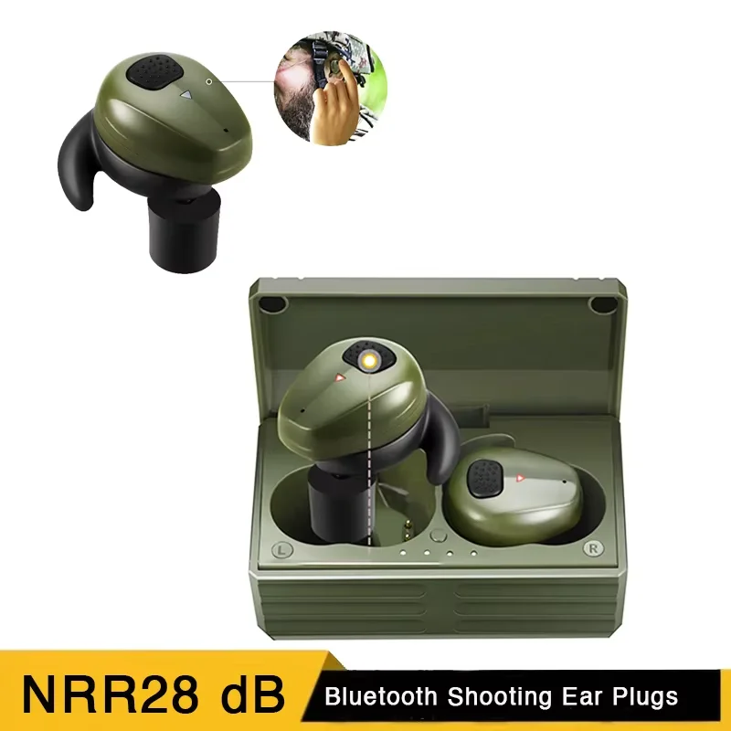 Electronic bluetooth shooting earplugs, electronic anti-noise headphones for shooting noise reduction hearing protection