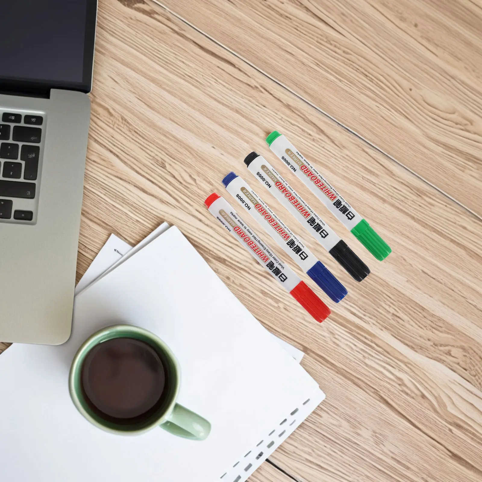 4Pcs 지울 수 있는 화이트보드 마커 사무실 학교 교실 거울 유리 표면을 위한 생생하고 부드러운 쓰기 건식 지우기 펜