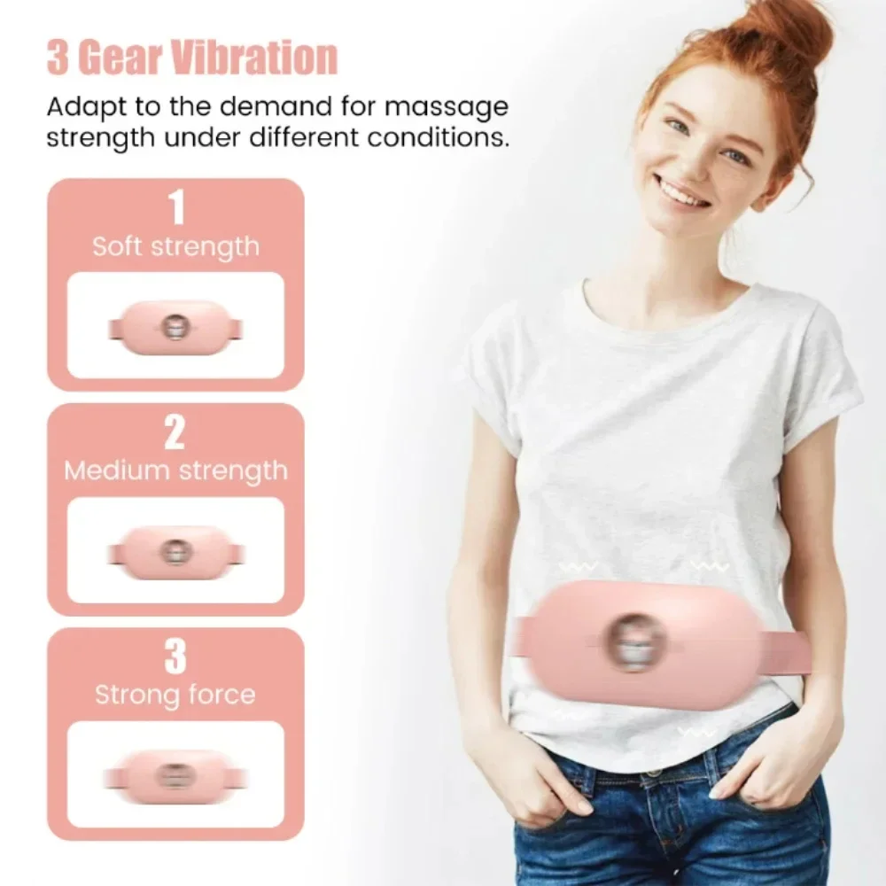 Menstrual Anti-cold and Warm Palace Massage Heat Period Pain Relief Portable Warming Belt Thermal Massager Stomach Heating Belt