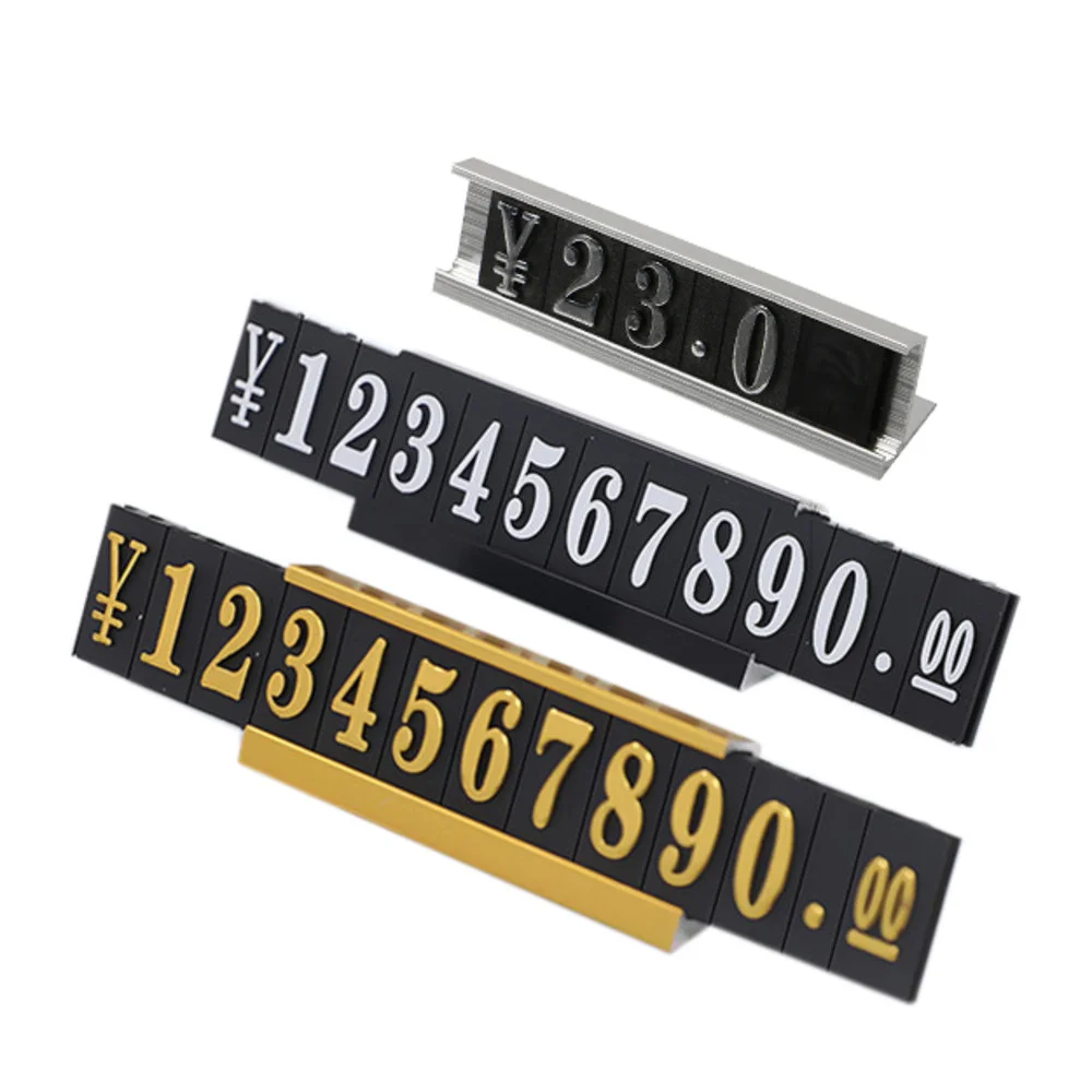 9x17mm L Wooden Price Tag Adjustable Counter Stand Label Metal Sale Price Display Stand