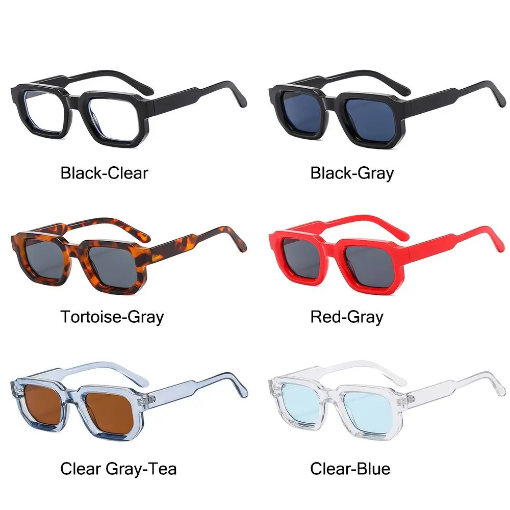 Retro Small Square Sunglasses Women & Men Punk Shades, Fashion UV400 Protection Sun Glasses