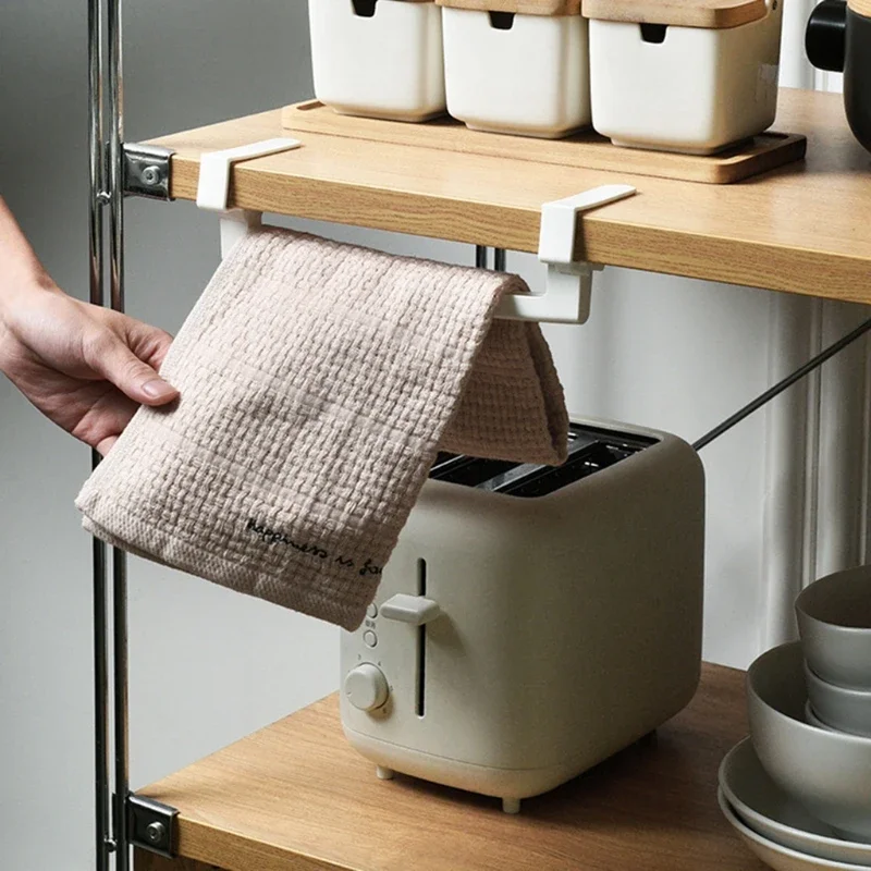Towel Rack Over Door Towel Bar Hanging Holder ABS Bathroom Kitchen Cabinet Rag Rack Shelf Hanger for Cupboard Door