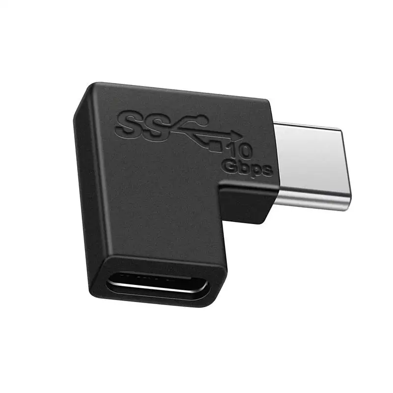 90 도 직각 USB C 타입 암에서 암 변환기 어댑터, 스마트폰 노트북용, 10GBbps 속도 고속 충전