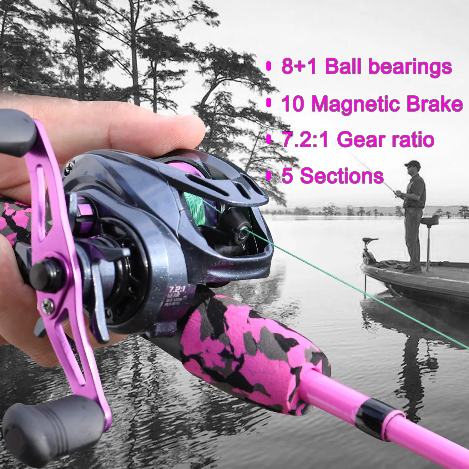High-Speed Casting Rod & Reel Combo – Freshwater Bass Fishing Kit 6