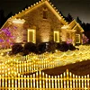 8PCS LED Fence Lights Christmas Tree Enclosure Outdoor Waterproof Garden Courtyard Decorative Lights Landscape Atmosphere Decor 1