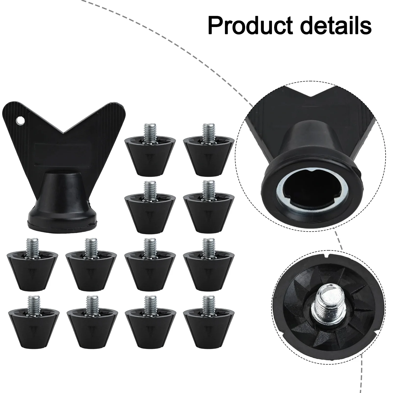 12Pcs Football Shoe Spikes Turf Soccer Boot Cleats Firm Ground Stable M5 Threading Screw 7/10/13/16mm Anti Slip Replacement Stud football boot spikes