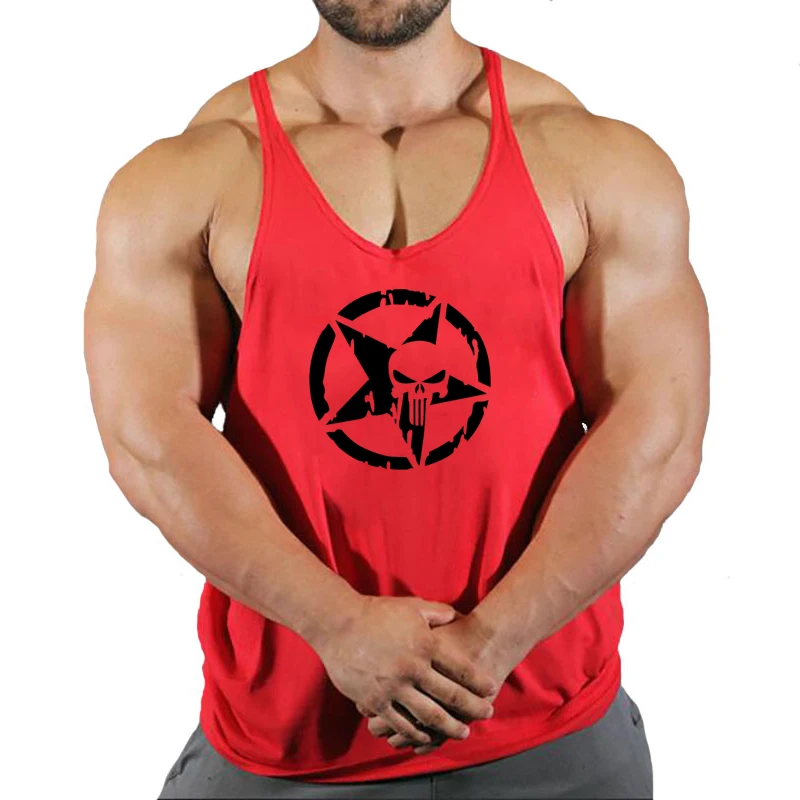 Gym Captain Skull Workout Man Undershirt Clothing Tank Men Bodybuilding Muscle Sleeveless Singlets Fitness Training Running Vest