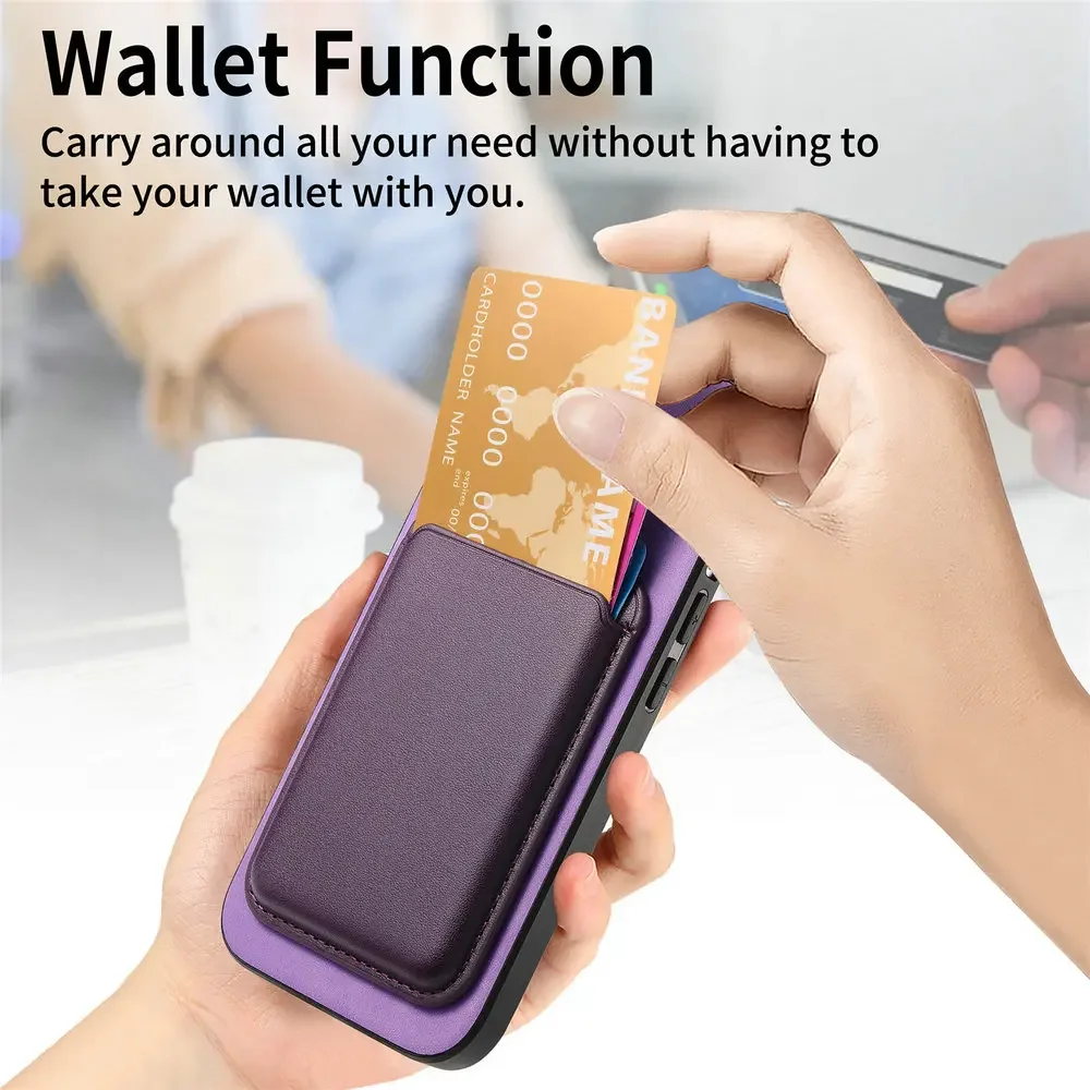 Leather Magnetic Detachable Wallet Case