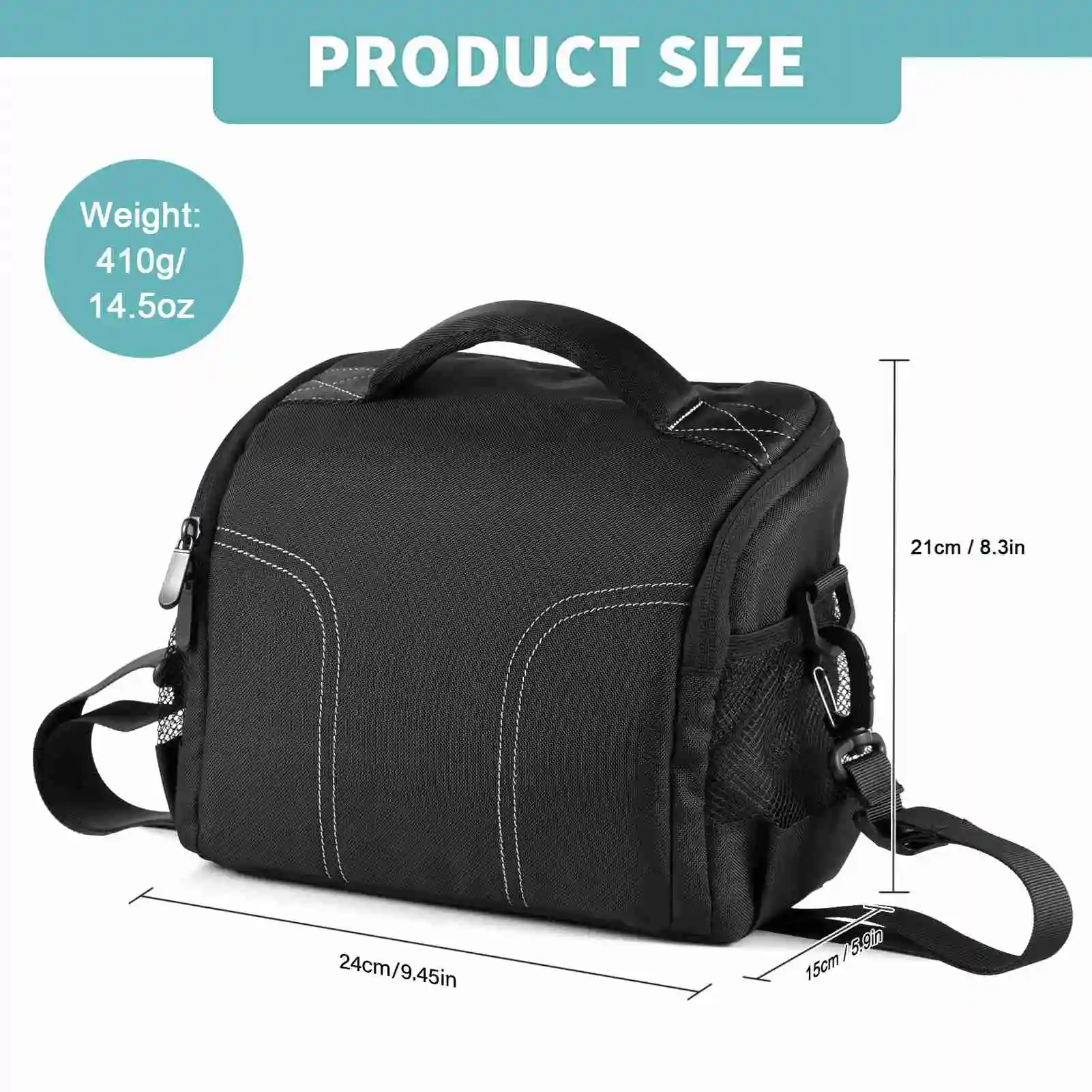 Camera Bag Water Resistant Shockproof Photography DSLR Camera Shoulder Bag with Shoulder Strap Black camera bag small camera bag