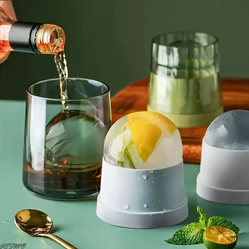 실리콘 아이스볼 몰드 원형 아이스 버킷, 여름 수제 DIY 냉장고 냉동고 제빙기, 크리에이티브 아이스 큐브 몰드 바 도구