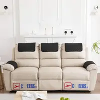 5 Pcs Recliner Covers Sherpa Arm Covers for Recliner Chair with Storage Pockets Headrest Cover for Recliner Chair Armchair 1