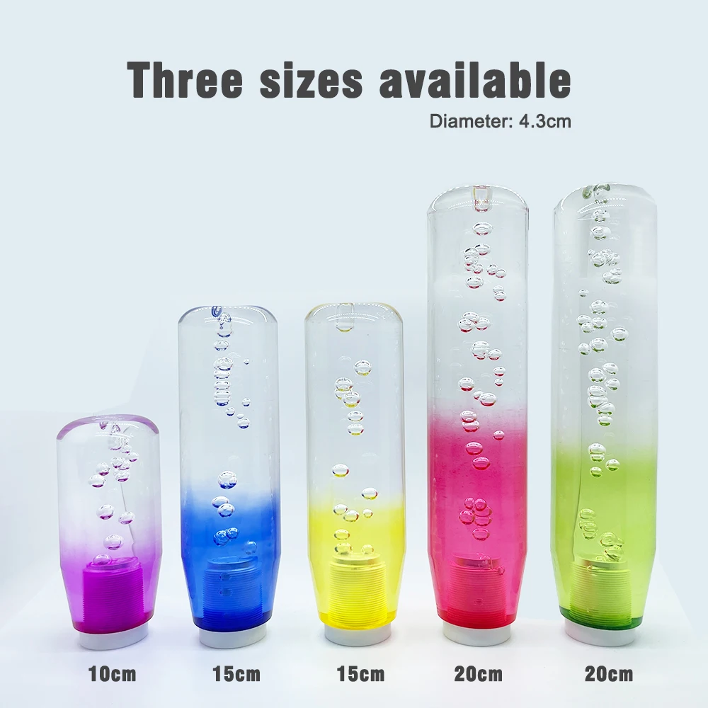 Auto Colorful Light Crystal Bubble Led Lamp Row Stop Head Ingranaggio Manuale Modificato Testa Della Maniglia Dell'Ingranaggio Manopola Del Cambio Est