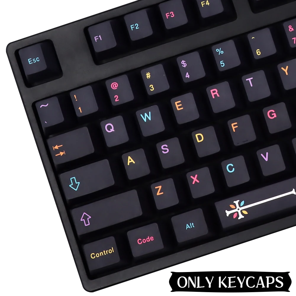 Perfil de Cereja Gmk Mictlán Clone Preto Keycap Mictlan Conjunto Pbt para Teclado Mecânico Gateron mx com 7u Espaço 149 Teclas - Imagem 2