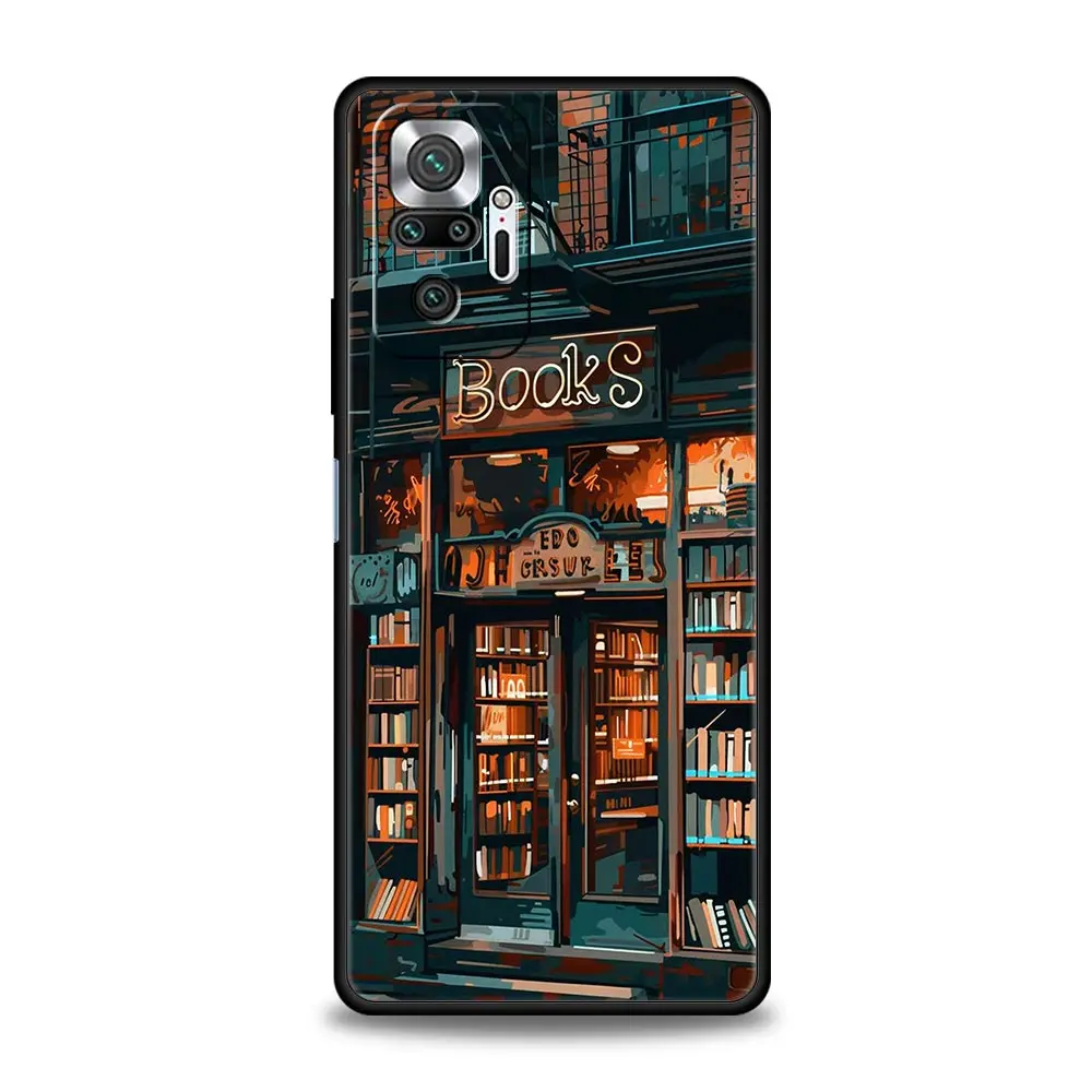 Read Books Illustration Black Phone Case