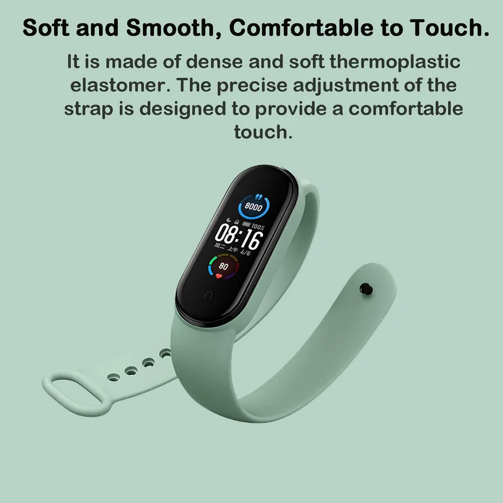 Strap for Xiaomi Mi Band 6 5 4 3 Sport Bracelet watch Silicone wrist strap For xiaomi mi band 3 4 5 bracelet Miband 4 3 5 Strap
