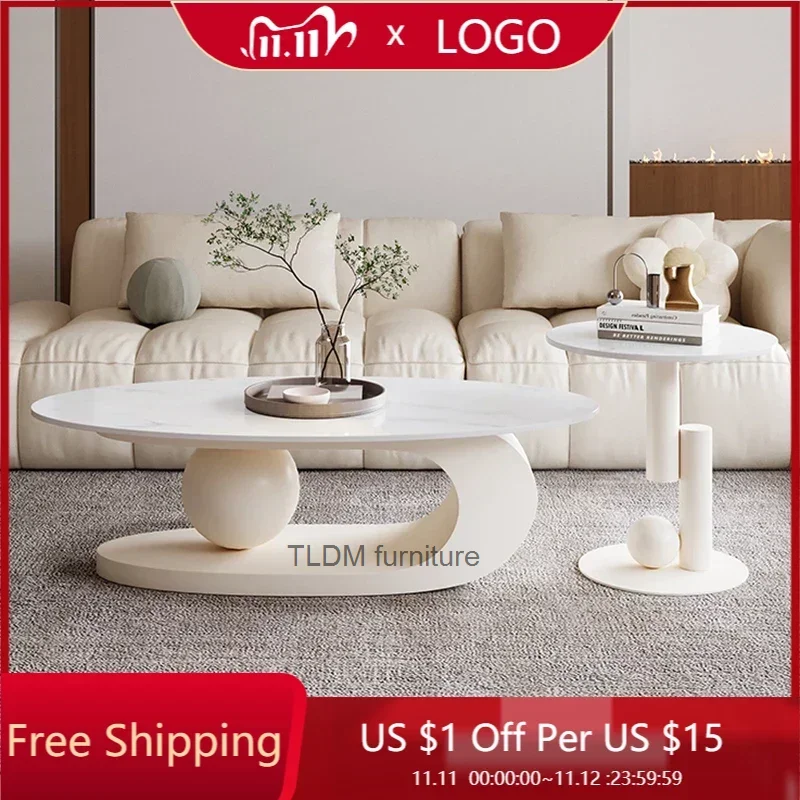 

Center Nordic Coffee Table Modern Vanity White Funky Elegant Bedside Table Cute Table Basse De Salon Living Room Furnitures