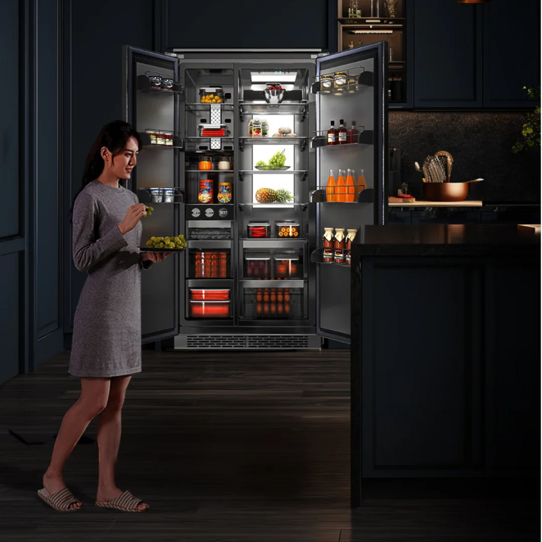 Artaus TK1026 Build-in Double Door Kitchen Fridge Side-By-Side Refrigerators