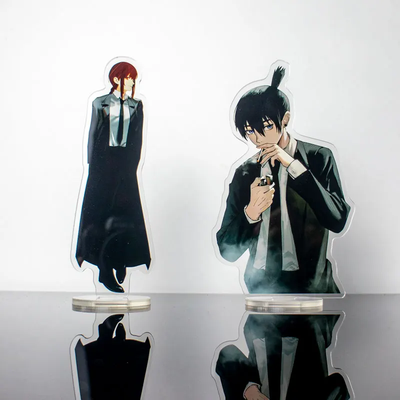 Anime Homem Motosserra Figuras Acrílicas, Makima Power Denji Personagem,  Modelo Stand, Decor de Mesa, Fãs Presente