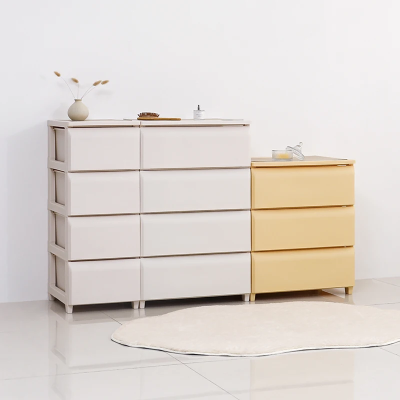 High Quality Plastic Cabinet Space-Saving Rectangle Design Cabinet for Bedroom Book Toy Organizers