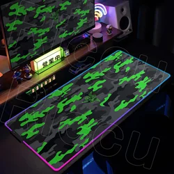 RGB Luminous LED Gaming Mousepad - Non - Slip Natural Rubber Deskmat with Colorful Backlight - RGB25x35cm (Tt13)