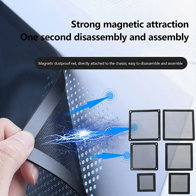 Magnetic Dust Filter Mesh for Cooling Fan - Enhanced PC Case Protector