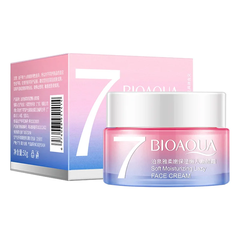 BIOAQUA Tender Moisturizing V7 Lazy Face Cream Cover Blemishes Isolation Cream Brightening Skin Tone Makeup Plain