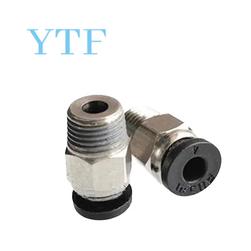 5pcs 3D Printer Parts Through V6 Quick Connector Feed Pipe Connector M4 Diameter M10 Thread Fittings PC4-01 - 2