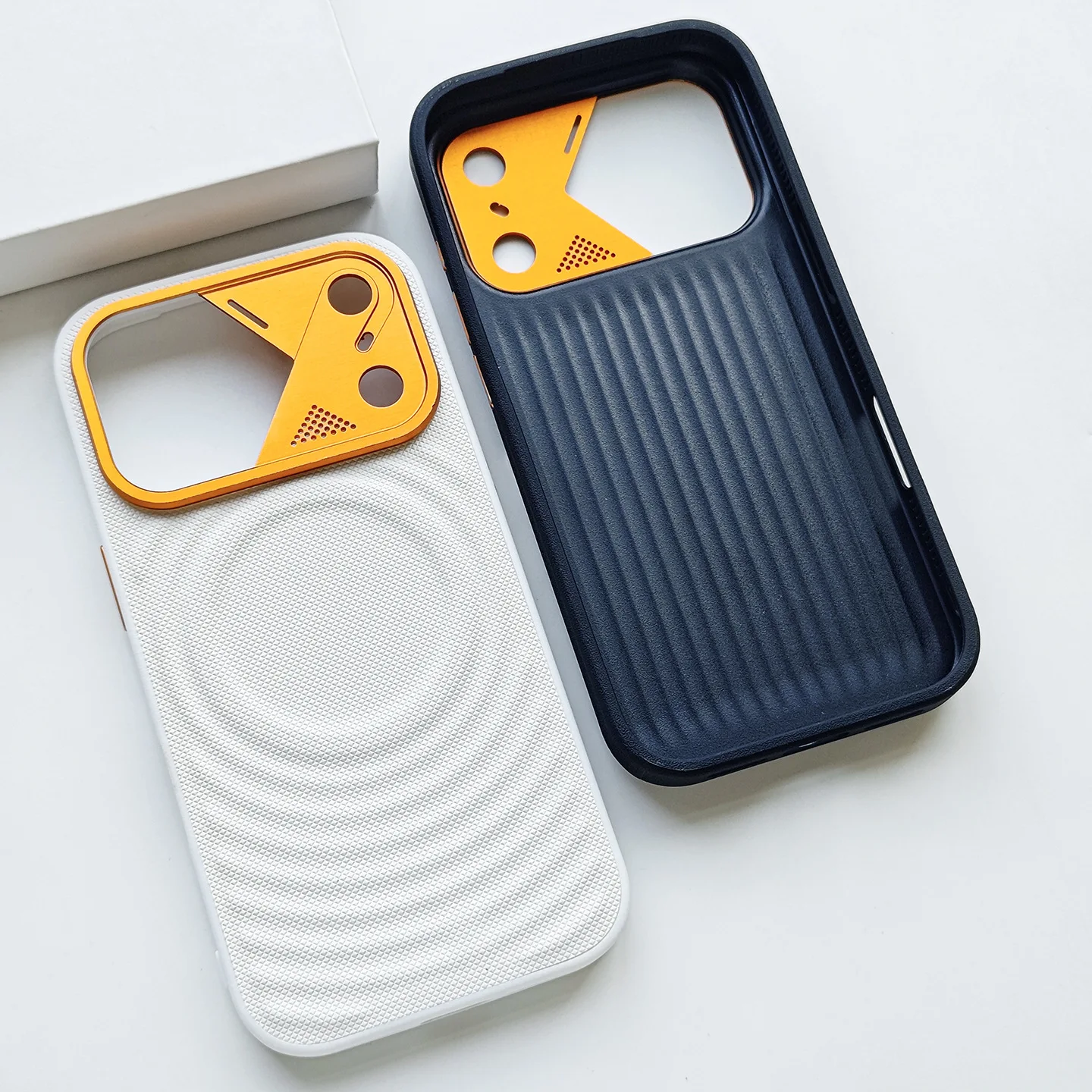 Luxury Wave Magnetic Leather Case with Wireless Charging Support