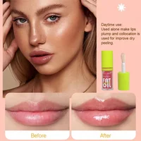 Hydrating Lip Glaze Lip Plumping Plumping Fat Oil Lip Oil Plumper Lip Gloss Oil Clear Transparent Lip Oil Tinted for Lip Care 2