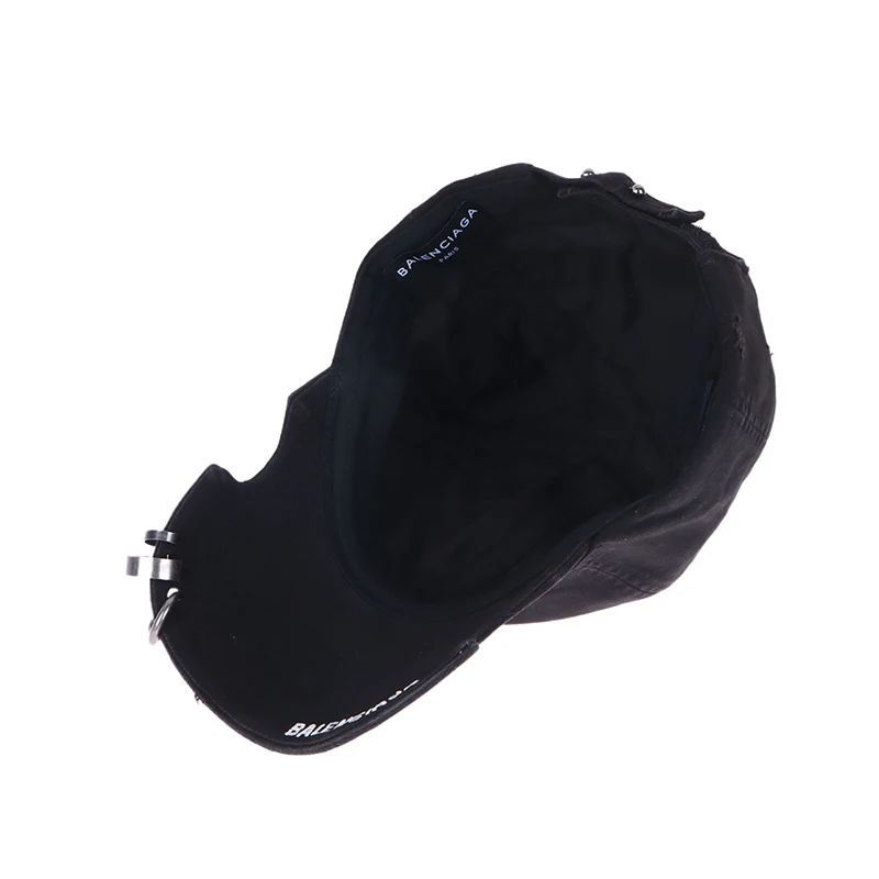 Vintage Baseball Cap With Iron Ring For Men Women Cap Duck Tongue With Missing Horns Sunscreen Baseball Cap Women Cap Duck Tongue Hat
