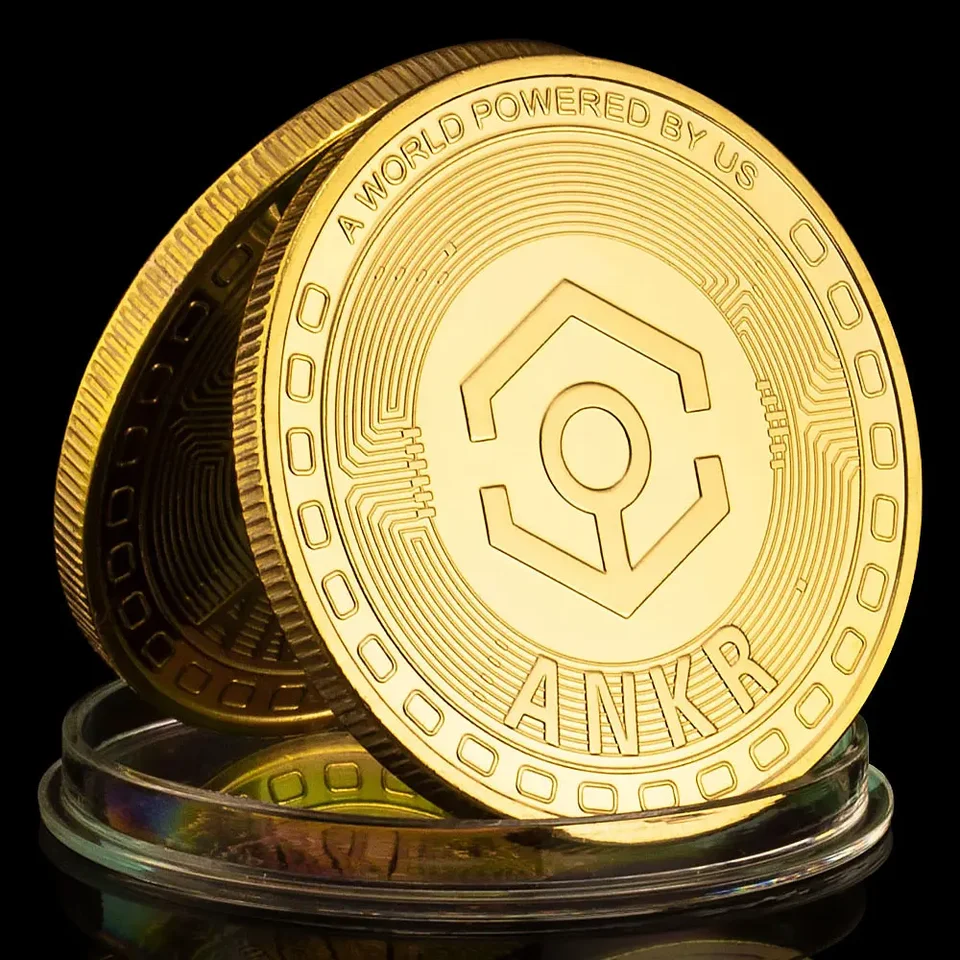 ANKR-Crypto-monnaie fongique plaquée or, décorations pour la maison,  souvenirs et cadeaux, 1 pièce - AliExpress