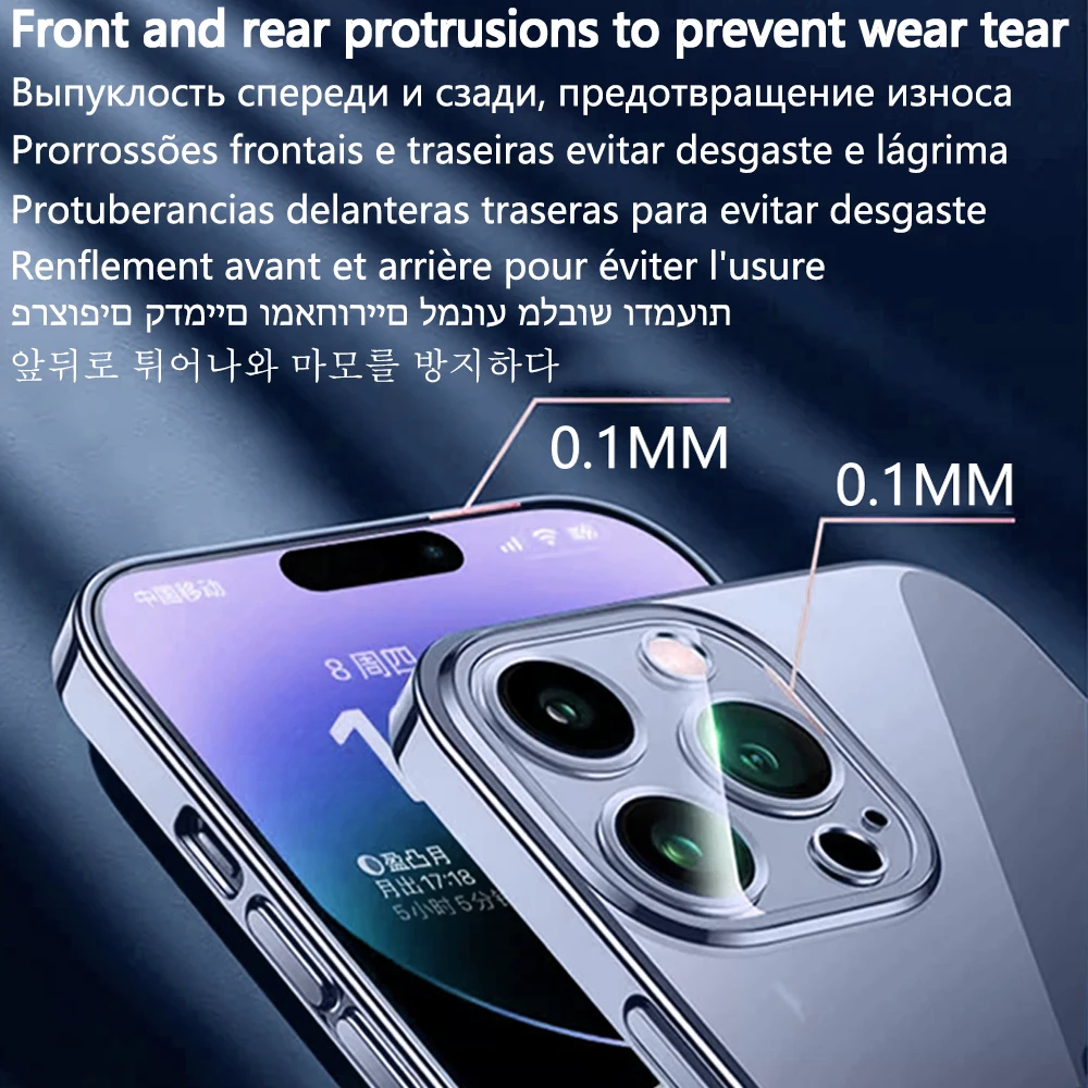 Luxury Wireless Magnetic Cover with Plated Clear Lens Protector