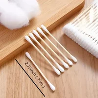 Double Ended Cotton Swabs Household Makeup Removal Ear Digging Hygiene Cleaning Cotton Swabs Disposable Round Head Cleaning 2