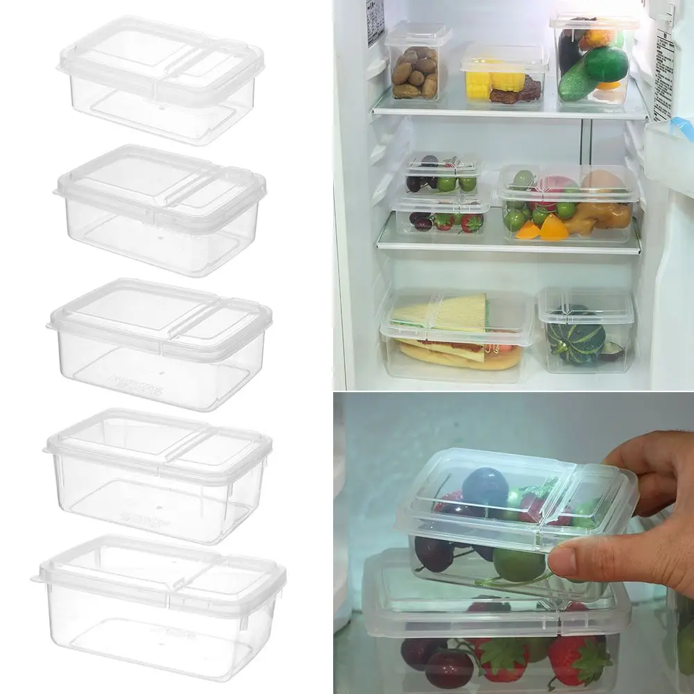 Picnic Snack Meal Storage Container Flip cover Bento Box Food Prep Lunch Box Dinnerware Camping Tableware for Kids School 3