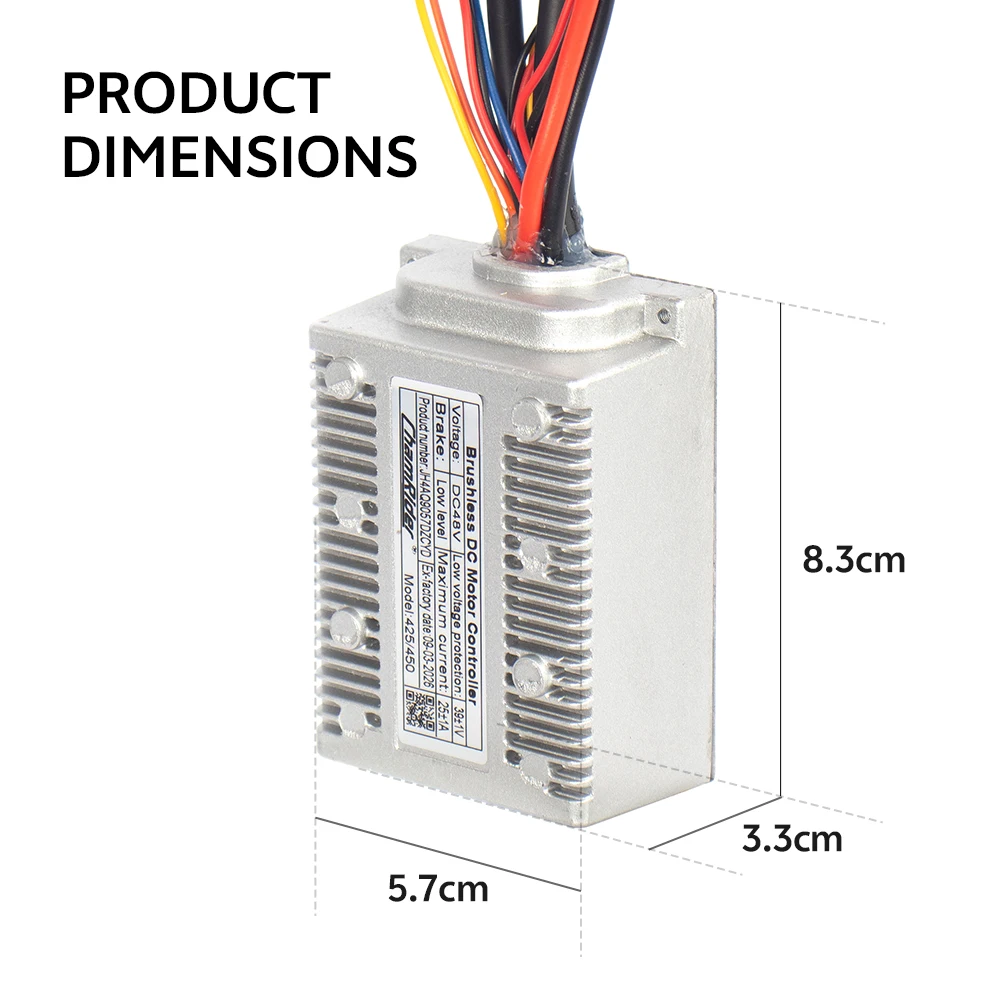 전기 자전거 컨트롤러 48V25A 모터 500-750W에 적합 ChamRider DT450/DTS425용 EBike 브러시리스 컨트롤러 키트