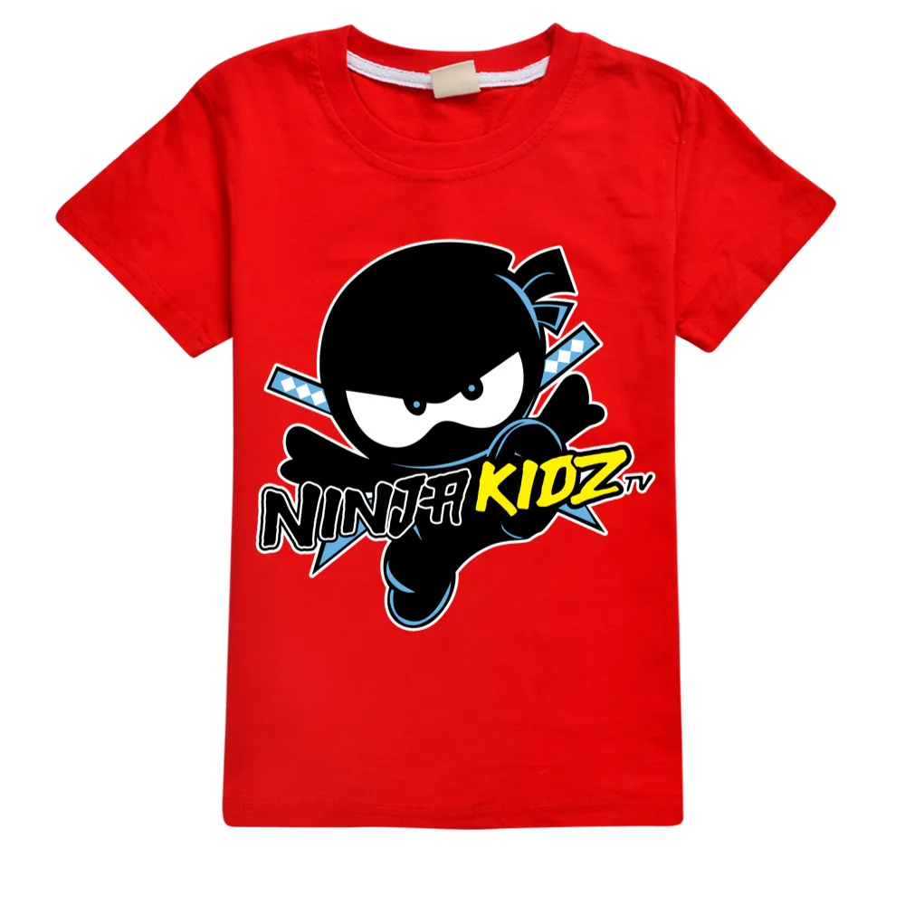 

NINJA KIDZ Toddler Girl Summer Clothes New Teen Girls Clothing Cotton Boys Tshirt Boutique Kids Clothing O-Neck Boys Tops Shirt