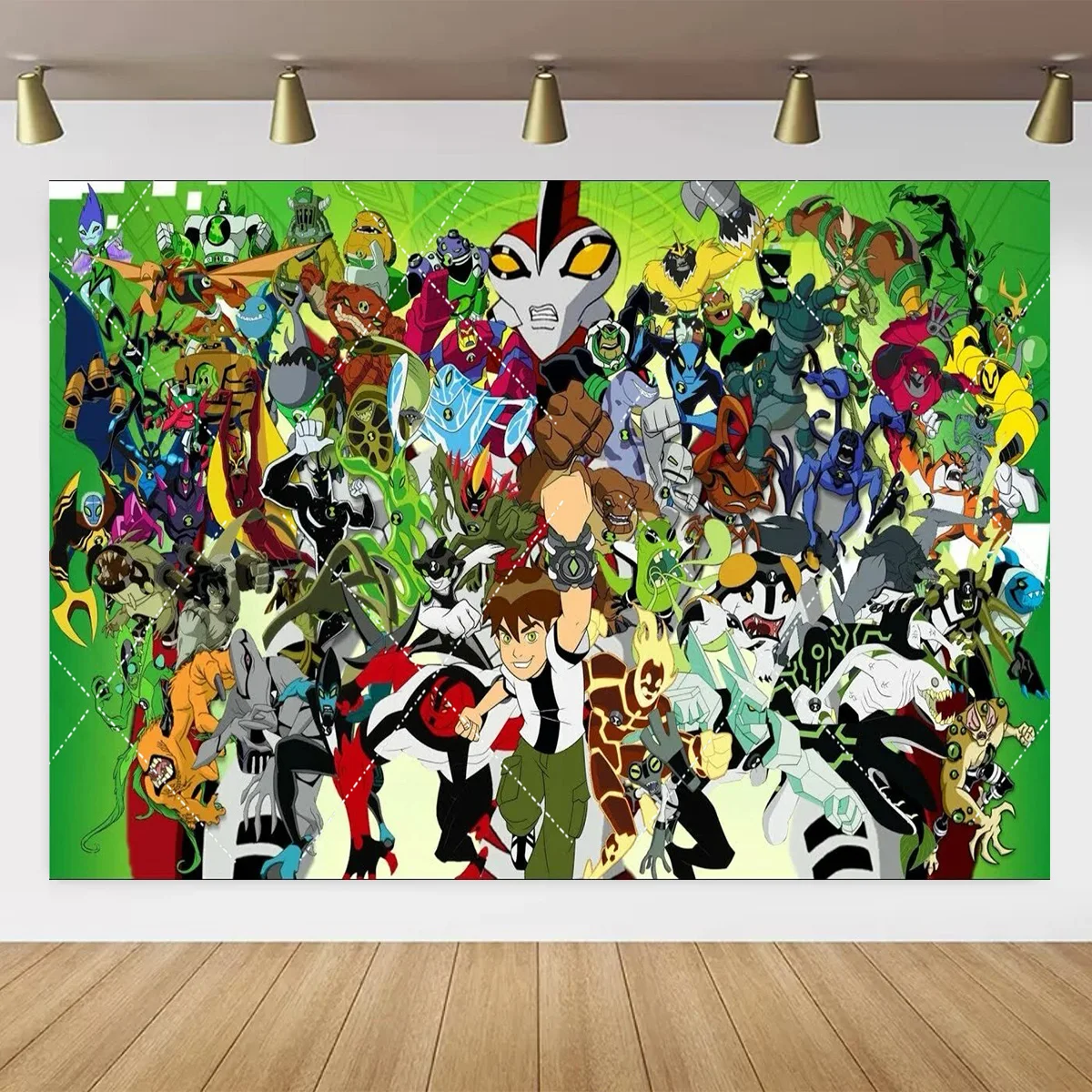Cartoon Green Boy Ben10 Theme Birthday Party Backdrop Poster Young Hero Ben  Cake Table Decor Props Gift Baby Party Supplies - AliExpress, image size:1200x1200