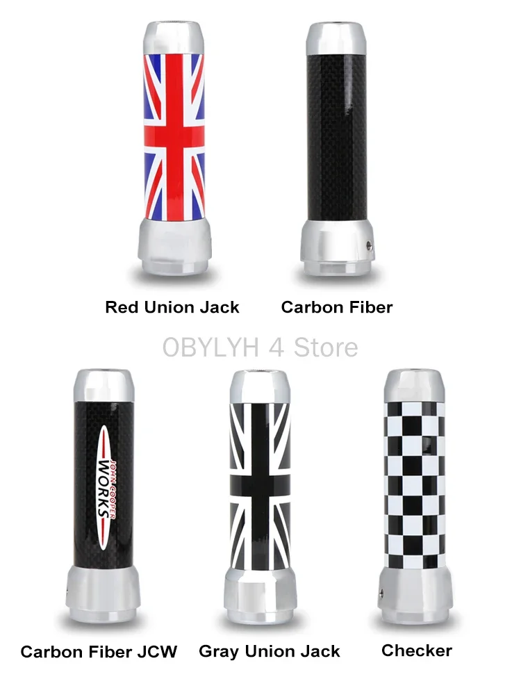 Car Inner Handbrake Handle Decoration Grips Metal Carbon Fiber Cover Trim Case For Mini Cooper S JCW F55 F56 F57 Car Accessories
