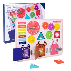 Planche d'apprentissage sensoriel en bois pour bébé, jeu éducatif Montessori, couleur assortie, cadeau pour enfant 