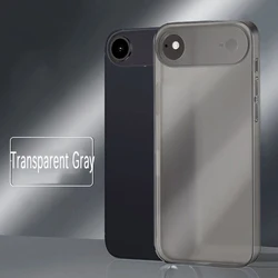 Sleek Matte Soft TPU Shockproof Translucent Phone Case - iPhone 15 Plus (Clear Black)