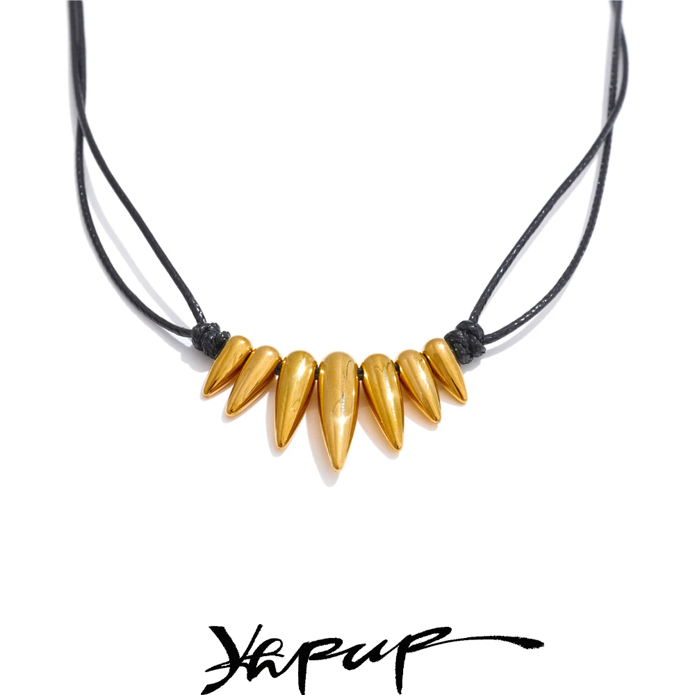 Yhpup Necklace Stainless Steel Summer Fashion Personal